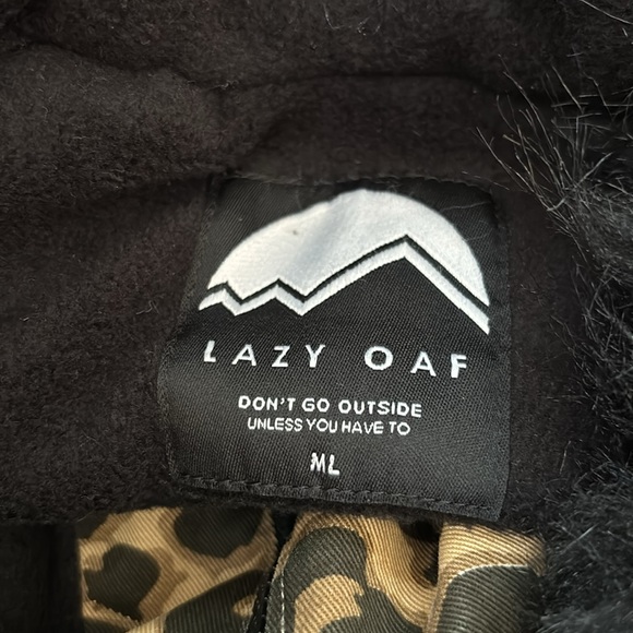 Lazy Oaf Oversized Parka Hooded Jacket in Leopard Print - wore just for a video - Picture 8 of 8